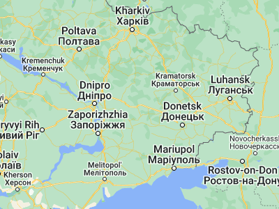 Map showing location of Petropavlivka (48.45643, 36.4367)