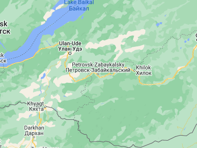 Map showing location of Petrovsk-Zabaykal’skiy (51.273, 108.843)