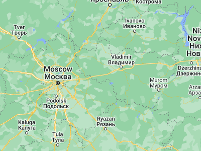 Map showing location of Petushki (55.92639, 39.46104)