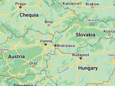 Map showing location of Pezinok (48.28986, 17.26664)