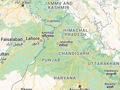 Map showing location of Phagwāra (31.2185, 75.77166)
