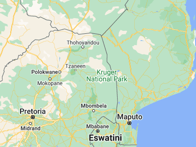 Map showing location of Phalaborwa (-23.94299, 31.14107)