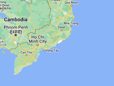 Map showing location of Phan Thiết (10.93333, 108.1)