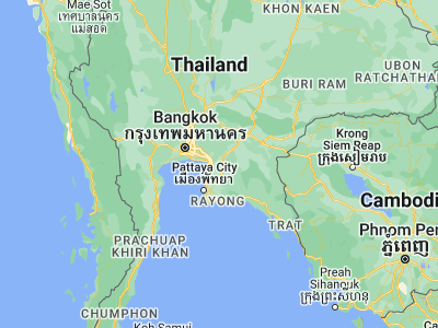 Map showing location of Phanat Nikhom (13.44581, 101.18445)