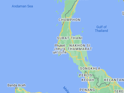 Map showing location of Phangnga (8.4509, 98.52985)
