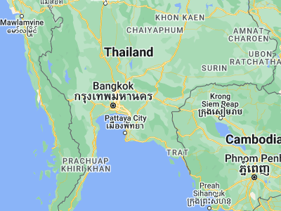Map showing location of Phanom Sarakham (13.74787, 101.3553)