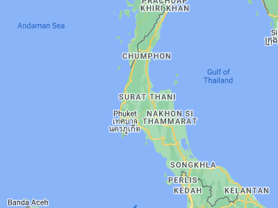 Map showing location of Phanom (8.85475, 98.81267)