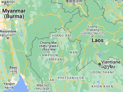 Map showing location of Phayao (19.19203, 99.87883)
