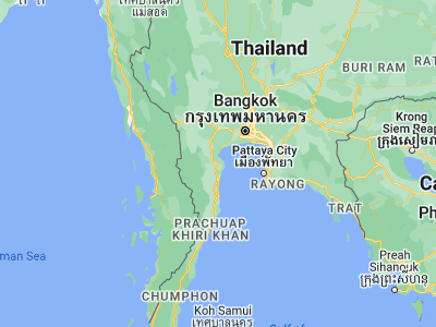 Map showing location of Phetchaburi (13.11189, 99.94467)