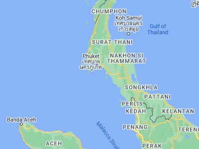 Map showing location of Phi Phi Islands (7.739627, 98.770787)