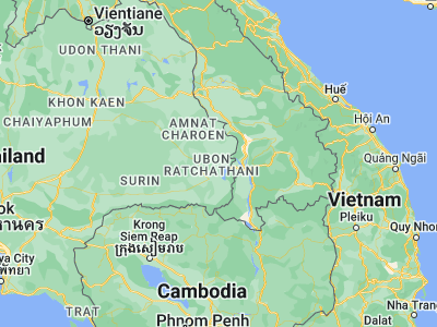 Map showing location of Phibun Mangsahan (15.24467, 105.22908)