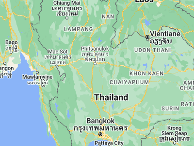 Map showing location of Phichit (16.44184, 100.34879)