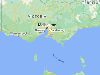 Map showing location of Phillip Island (-38.48349, 145.23102)