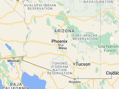 Map showing location of Phoenix (33.44838, -112.07404)