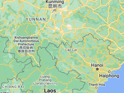 Map showing location of Phong Thổ (22.53333, 103.35)