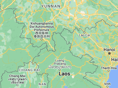 Map showing location of Phôngsali (21.68333, 102.10583)