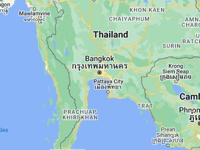 Map showing location of Phra Pradaeng (13.65854, 100.53362)