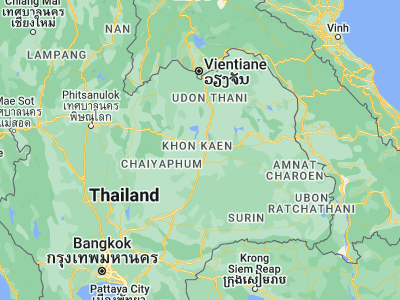 Map showing location of Phra Yuen (16.3293, 102.65182)