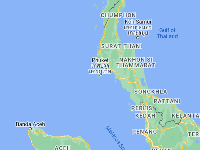 Map showing location of Phuket (7.89059, 98.3981)