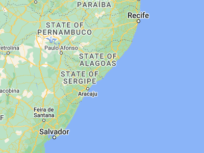 Map showing location of Piaçabuçu (-10.40556, -36.43444)