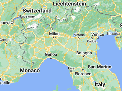 Map showing location of Piacenza (45.04676, 9.69937)