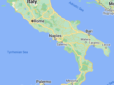 Map showing location of Piano di Sorrento (40.63101, 14.41604)