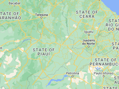 Map showing location of Picos (-7.07694, -41.46694)