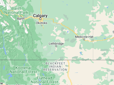 Map showing location of Picture Butte (49.8833, -112.78516)