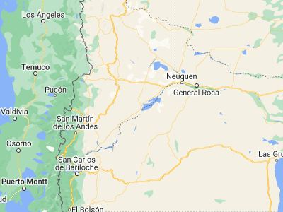 Map showing location of Picún Leufú (-39.52351, -69.27966)