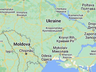 Map showing location of Pidhorodna (48.10704, 30.88953)
