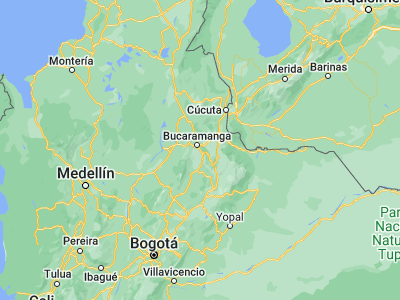 Map showing location of Piedecuesta (6.98789, -73.04953)