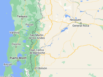 Map showing location of Piedra del Águila (-40.04811, -70.0741)