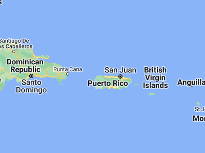 Map showing location of Piedra Gorda (18.43411, -66.88768)