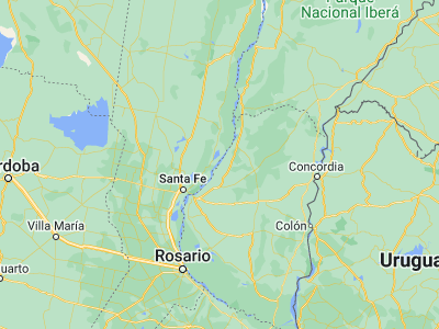 Map showing location of Piedras Blancas (-31.18623, -59.95957)