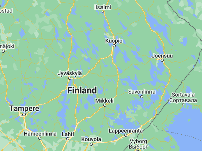 Map showing location of Pieksämäki (62.3, 27.13333)