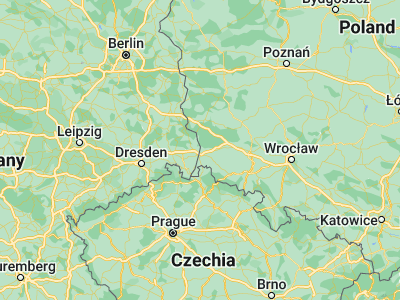Map showing location of Pieńsk (51.249, 15.04685)