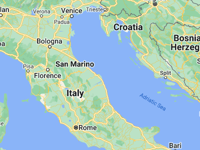 Map showing location of Pietra la Croce (43.60224, 13.53887)