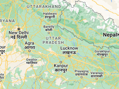 Map showing location of Pihāni (27.62332, 80.19986)