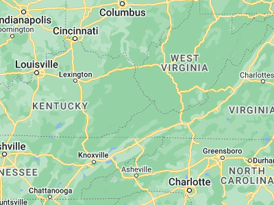 Map showing location of Pikeville (37.47927, -82.51876)