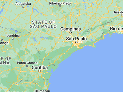 Map showing location of Pilar do Sul (-23.81306, -47.71639)