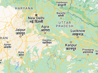 Map showing location of Pināhat (26.88513, 78.37496)