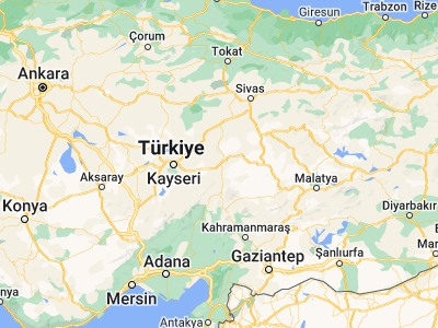 Map showing location of Pınarbaşı (38.72285, 36.39314)