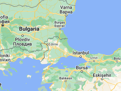 Map showing location of Pınarhisar (41.62417, 27.52)