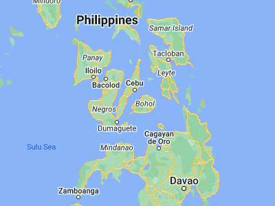 Map showing location of Pinayagan Norte (9.93333, 123.95)