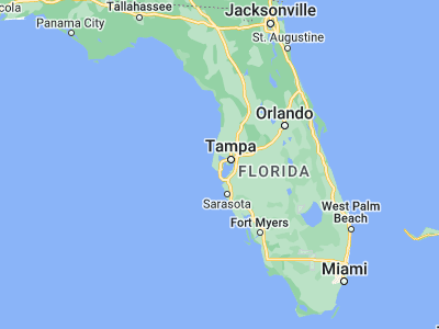 Map showing location of Pinellas Park (27.8428, -82.69954)