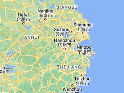 Map showing location of Pingyao (30.40056, 119.96333)