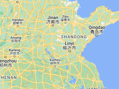 Map showing location of Pingyi (35.50056, 117.63083)