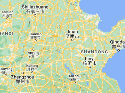 Map showing location of Pingyin (36.28306, 116.44528)