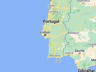 Map showing location of Pinhal Novo (38.63106, -8.91376)