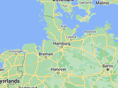 Map showing location of Pinneberg (53.66732, 9.78936)